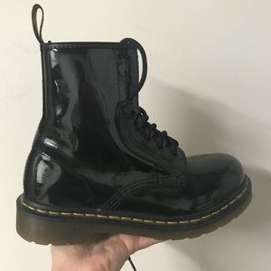black patent leather docs